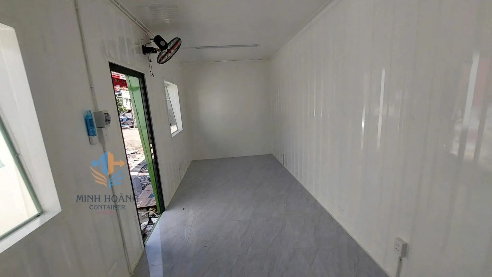 Container Văn Phòng 20 Feet Xanh Lá Hiện Đại
